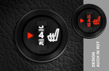 Carboset Vario Nachtdesigns: Schalter in weiß oder rot erhältlich.