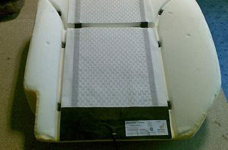 Carbolux Hightech Heating Sitzheizung beim Einbau.